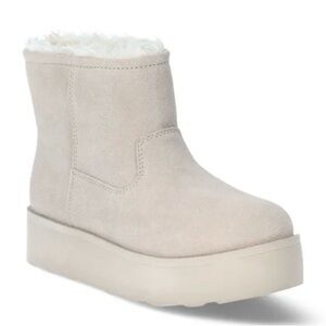 Time and Tru Cream Genuine Suede Platform Winter Boots, Women’s Size 11, NWOT 🏂